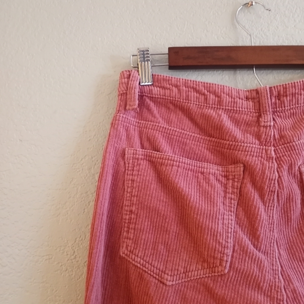 Nasty Gal Rose Pink Wide Wale Baggy Cordoroy Fairycore Cottagecore Boho Jeans - Picture 5 of 9